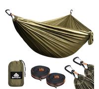 NATUREFUN Hamac Ultra-léger de Voyage Camping 300 kg Capacité de Charge,Respirante, séchage Rapide (300x200cm) | 2 x Mousquetons de qualités, 2 x Sangles Inclus | pour Jardin d'interieur/extérieur