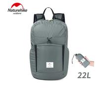 Naturehike 22l Sac À Dos Super Léger Durable 30d Nylon Résistant À L'eau Pliable Sac De Voyage Sac À Dos Pliant Compact - Type Gris