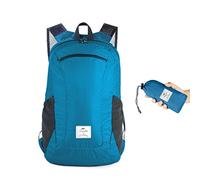 Naturehike 30D Nylon Ultra léger Sac à dos Pliable étanche pour la Randonnée, le Camping, les Voyages en Plein Air(Bleu Glacier 18L)