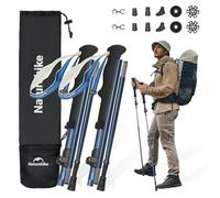 Naturehike Bâtons de randonnée 7075 Aluminium Bâtons de Trekking Ultralégers Pliables 115-135CM Bâtons de Marche pour Femmes & Hommes Hiking/Camping/Mountaining