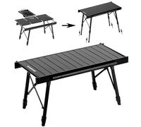 Naturehike Blackdog IGT Table de camping pliante avec pieds réglables, table de camping portable, table combinée avec sac de transport pour pique-nique, voyage en camping-car, fête dans le jardin
