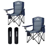 Naturehike Chaise de camping avec 2 pièces, chaise pliante portable, 200 kg, fauteuil de camping, chaise pliante, rembourrée avec porte-gobelet, chaise de pêche, pique-nique, jardin, extérieur, plage