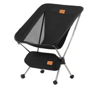 Naturehike Chaise de camping pliable et portable - Chaise de pêche ultra légère - Petite chaise pliante avec sac de transport pour camping, extérieur, randonnée (noir)