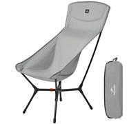 Naturehike Chaise de camping pliable ultra légère - Petite taille une fois pliée et design robuste pour le camping, les pique-niques et les activités de plein air - Gris - L