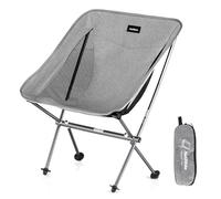 Naturehike Chaise Pliante Camping Confortable Fauteuil Pliant Camping Siege de Peche Chaise de Sac à Dos Portable Ultra Légère pour Camping et Randonnée Bikepacking Cyclisme (Gris)