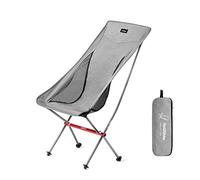 Naturehike Chaise Pliante Camping Confortable Fauteuil Pliant Camping Siege de Peche Chaise de Sac à Dos Portable Ultra Légère pour Camping et Randonnée Bikepacking Cyclisme (Gris L)