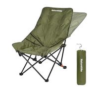 Naturehike Chaises de camping de luxe pour adultes - Portable - Dossier haut - Pliable - Confortable - Rembourré - 3 cm - Charge maximale : 120 kg - Réglable - Vert