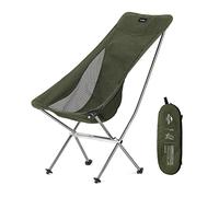 Naturehike Chaise Pliante Camping Confortable Fauteuil Pliant Camping Siege de Peche Chaise de Sac à Dos Portable Ultra Légère pour Camping et Randonnée Bikepacking Cyclisme (Vert L)