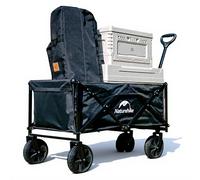 NatureHike Chariot Jardin Pliable HW 113L Grande Capacité Poignée Réglable 120kg Charge Noire