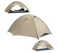 Naturehike Giling Pro Tente dôme pour 1 à 2 personnes, 4 saisons, facile à installer, ultra légère et étanche, pour sac à dos, randonnée et extérieur (marron/2 personnes)
