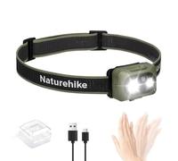 Naturehike Lampe de Charge à LED 2 Phares à LED 500 Lumens Réglable à 80° IP66 Lampe Frontale Rechargeable Légère et Étanche Lampes Frontales à Super Lumineuses pour Course Pêche Camping Escalade