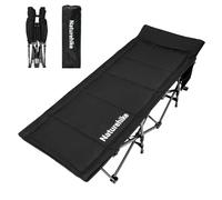 Naturehike Lit de Camp Pliant, avec Oreiller Lit de Camping 190x70x48 Cm, Contient Une Couche MatelasséE de 3 Cm D'éPaisseur, Lit de Voyage Capacité de Charge Jusqu'à 150 Kg, Chaise Longue Portable