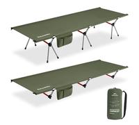 Naturehike Lit de camping pliable - 190 x 70 cm - Portable - Pliable - Léger - Jusqu'à 150 kg - Pour randonnée, maison, tente, extérieur, bureau, jardin - Vert