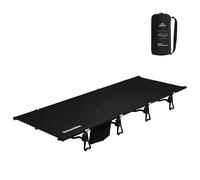 Naturehike Lit de camping ultra léger, pliable, portable, avec sac de transport, pour tente, randonnée, maison, randonnée, bureau, pause déjeuner, noir