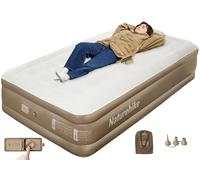 Naturehike Matelas Gonflable 1-3 Personnes avec Pompe Intégrée - Lit Gonflable 45cm Matelas Camping Auto-Gonflant pour Maison et Voyage (Simple (190x100x45 cm))