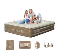 Naturehike Matelas gonflable 3 personnes, auto-gonflant avec pompe à batterie intégrée, lit d'appoint gonflable de 45 cm de hauteur, confortable et léger, pour le camping, l'extérieur et la maison
