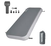 Naturehike Matelas gonflable individuel de 10 cm avec pompe à air électrique, capacité de charge de 200 kg, connectable, matelas de camping gonflable, matelas pneumatique taille complète pour le