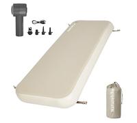 Naturehike Matelas gonflable individuel Drop Stitch de 10 cm avec pompe à air électrique, capacité de charge 200 kg, connectable, matelas de camping gonflable, matelas pneumatique taille complète pour