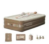 Naturehike Matelas gonflable pour 1 personne, auto-gonflant avec pompe à batterie intégrée, lit d'appoint gonflable de 45 cm de hauteur, confortable et léger, pour le camping, l'extérieur et la maison