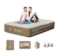 Naturehike Matelas gonflable pour 2 personnes, auto-gonflant avec pompe à batterie intégrée, lit d'appoint gonflable de 38 cm de hauteur, confortable et léger, pour le camping, l'extérieur et la