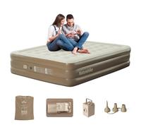 Naturehike Matelas gonflable pour 2 personnes, auto-gonflant avec pompe à batterie intégrée, lit d'appoint gonflable de 45 cm de hauteur, confortable et léger, pour le camping, l'extérieur et la