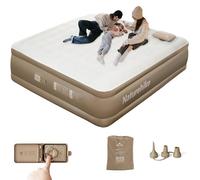 Naturehike Matelas gonflable pour 3 personnes, 80 x 72 x 18 cm, pompe électrique rechargeable, matelas gonflable double, matelas auto-gonflant pour camping et maison