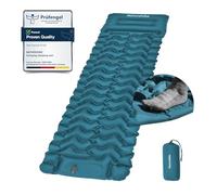 Naturehike Matelas isolant de camping avec coussin, matelas gonflable ultra léger, pompe à air intégrée, facile à gonfler, convient pour les tentes de randonnée de vélo, niveau d'entrée (bleu foncé,