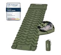 Naturehike Matelas isolant de camping avec coussin, matelas gonflable ultra léger, pompe à air intégrée, facile à gonfler, convient pour les tentes de vélo, de randonnée, niveau d'entrée (vert armée