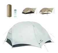 Naturehike Mongar UL Tente ultralégère de 1,5 kg, pour 1-2 Personne, 4 Modes d'utilisation, imperméable, Tente de randonnée pour Camping avec Porche, Installation Facile (Gris, 2 Person)