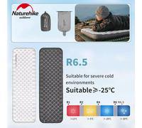 Naturehike R6.5 Inflatable Mattress 10cm Thicken 20D Nylon TPU Air Mat Camping Outdoor Hiking Sleeping Pad High R Value Cushion Standard