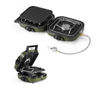 Naturehike Réchaud à Gaz Pliable Réchaud De Camping 2 Feux Pliable Avec Sac De Transport Cuisinière Portable Poêle 2 En 1 Cuisinière De Camping à Gaz Pour Le Camping En Plein Air Pique-nique BBQ