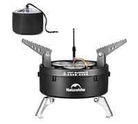 Naturehike Réchaud de camping portable 480 g 3300 W/11260 BTU, 3 flammes pour un feu plus constant, haute chaleur, support pliable, adaptable à une variété de casseroles et poêles (réchaud portable)