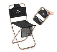 Naturehike Sedia Pieghevole da Esterno Sedia Pieghevole Portatile Mini Sgabello Sgabello Pieghevole Ultraleggero Solo 422 ge 75 kg di Capacità Portante (Nero)