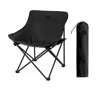 Naturehike T01 Gathering Moon Chair Chaise de Camping résistante à l'usure avec Sac de Rangement, Noir (L)