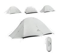 Naturehike Tente de randonnée ultra légère, Dôme, Gris, 2 personnes, 3 saisons, 1,38 kg, Autonome, Waterproof, Nylon, Lavage à la main, Camping, Randonnée, Trekking