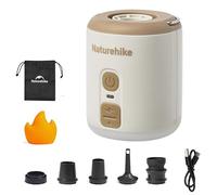 Naturehike Ultra Mini Pompe à Air Portable avec Lanterne de Camping Gonflage/Dégonflage Rapide 4.5KPa pour Matelas de Couchage Flotteurs Piscine Haute Puissance 180L/min Rechargeable USB Design