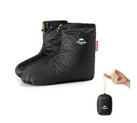 Naturehike Ultralight Winter Goose Down Booties, Camping Warm & Cozy Down Sleeping Socks pour Hommes et Femmes, Bottes de Pantoufle en Duvet avec Sac de Rangement (s, Noir)