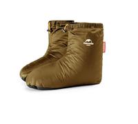 Naturehike Ultralight Winter Goose Down Booties, Camping Warm & Cozy Down Sleeping Socks pour Hommes et Femmes, Bottes de Pantoufle en Duvet avec Sac de Rangement (s, Marron)