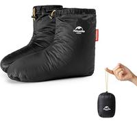 Naturehike Ultralight Winter Goose Down Booties, Camping Warm & Cozy Down Sleeping Socks pour Hommes et Femmes, Bottes de Pantoufle en Duvet avec Sac de Rangement (l, Noir)