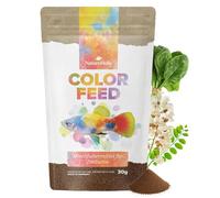 NatureHolic Color Feed Nourriture pour poissons en granulés souples avec krill arctique et spiruline pour des couleurs vives et des poissons d'ornement vitaux coulent lentement Eau claire Fabriqué en
