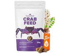NatureHolic Krabbenfeed, bâtonnets pour crabes omnivores, 30 g | Aliment pour crabes d’eau douce, marins ou terrestres, avec insectes, feuilles, algues et micro-organismes