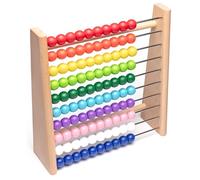 Natureich Montessori Abacus Mathématique 1-100 Nombres Tableau Garçon et Fille, Enfants à Partir 3 Ans, Planche Trier Éducatif, Jouets en Bois Apprends à Compter, Maths Boulier, Motrices, Chiffres
