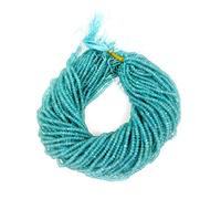 Naturel 1 Strand 2-2,5 mm Aqua calcédoine Facettes Perles Rondelle | Micro perles facettées pour la prise de bijoux | 13" Strand | Semi Precious pierres précieuses perles | Qualité AAA