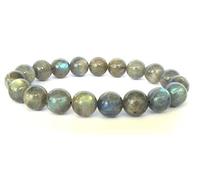 Naturel AAA labradorite Bracelet extensible | longueur 7-7,5” | Bracelet labradorite pierres précieuses | Bracelet unisexe | 10mm forme ronde Perles | Stretch Fit Bracelet | Bracelet Hommes perles