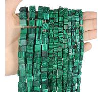 Naturel Canada Jade Pierre Perles 4mm 6mm 8mm Charmes Carré Perles De Cube En Vrac Pour La Fabrication De Bijoux Bracelet Diy 15 pouces-malachite, 4mm ap.91pcs