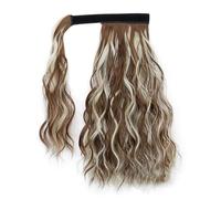 Naturel Extension capillaire synthétique bou clipser, queue de cheval blonde et brune, postiche courte, faux cheveux Look époustouflant(6H613)