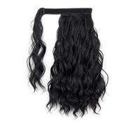 Naturel Extension capillaire synthétique bou clipser, queue de cheval blonde et brune, postiche courte, faux cheveux Aspect parfait(1B)