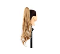 Naturel Extension capillaire synthétique longue et dégradée, queue de cheval blonde flexible Aspect parfait(27)