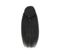 Naturel Extension queue de cheval crépue et lisse, cheveux brésiliens naturels, avec cordon de serrage, for femmes Aspect parfait(20inches)