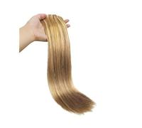 Naturel Extensions de cheveux à clipser sans couture, 8 pièces, cheveux humains naturels, double trame, lisses Extension Cheveux(8-613,16inches)